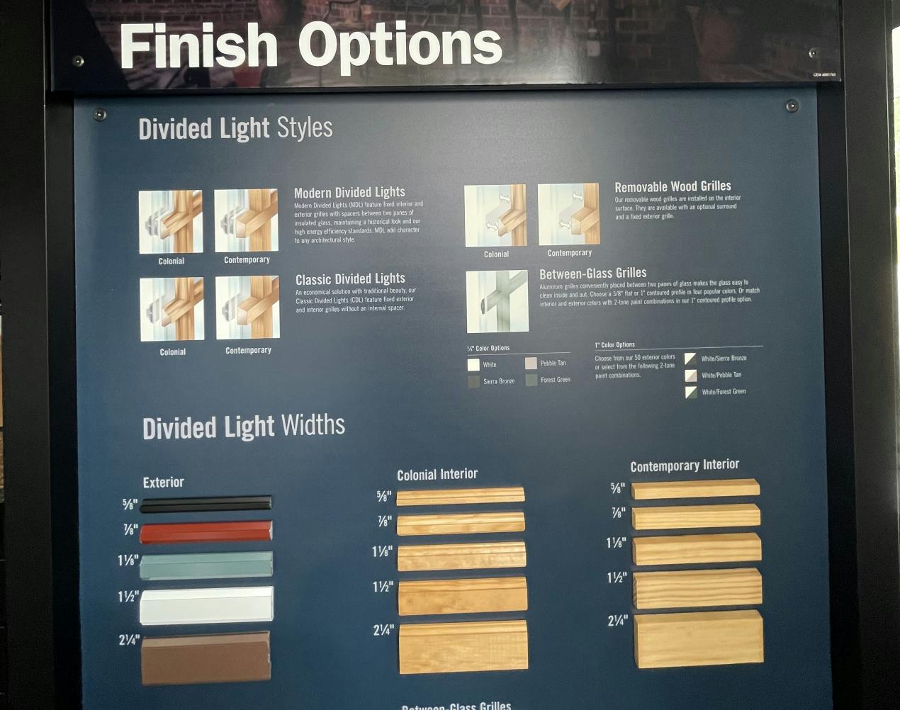 Andersen Divided Light options